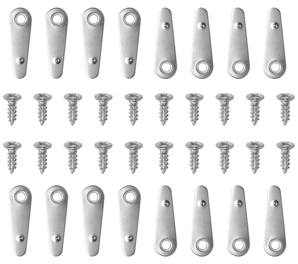 100 Befestigungsclips für Bilderrahmenrückwände mit 100 Schrauben, Befestigungsmaterial für Bilderrahmenknöpfe, Clips für Bilderrahmenrückw...