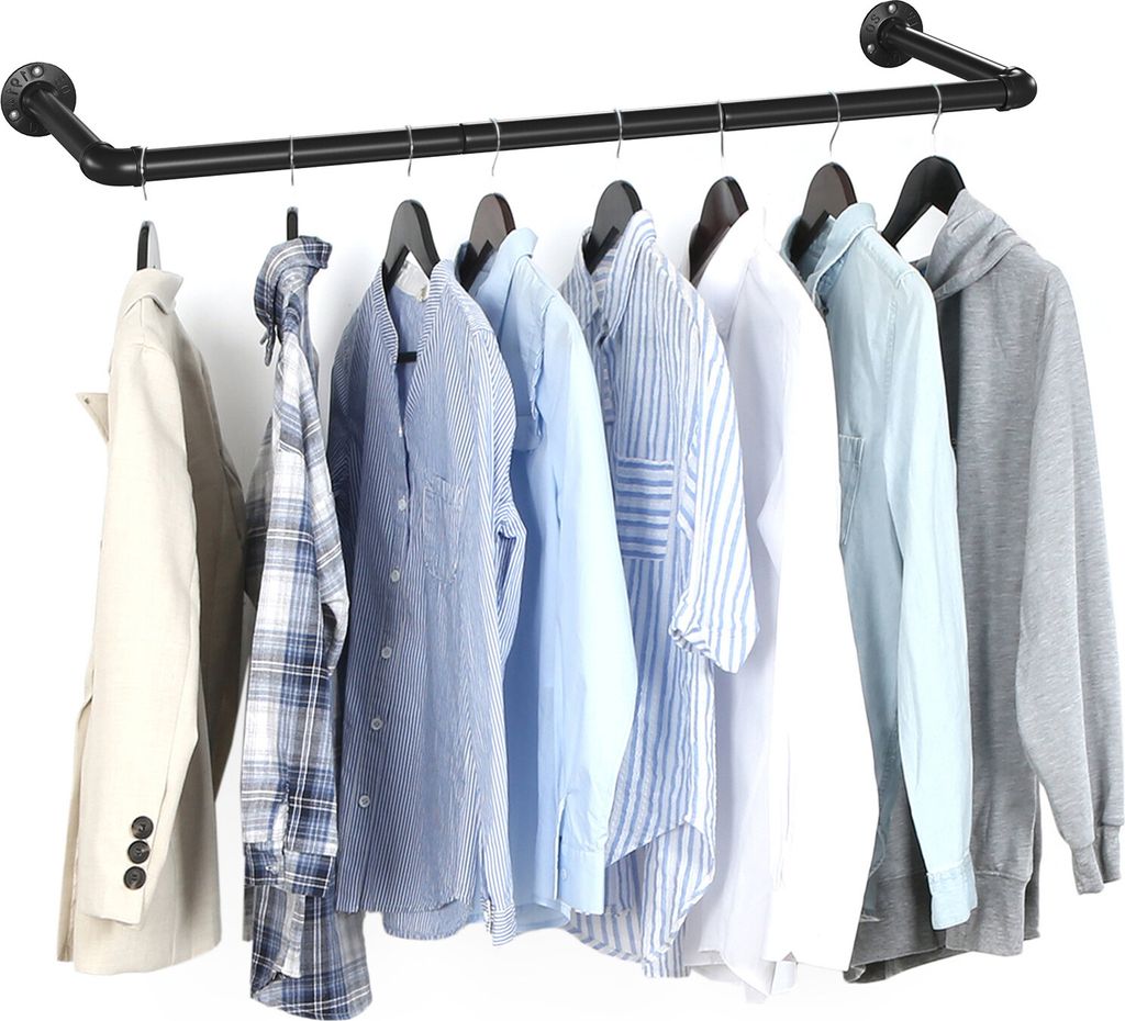 Songmics Kleiderstange, Wand-montiert, Stahl, Schwarz, 50 Produktbild 