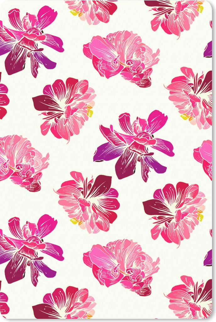 MuchoWow Mauspad Mousepad Blumen - Rosa - Muster 40x60 cm - Mousepads - Maus Mat - Pad - Mausunterlage - Schreibtisch Accesoire