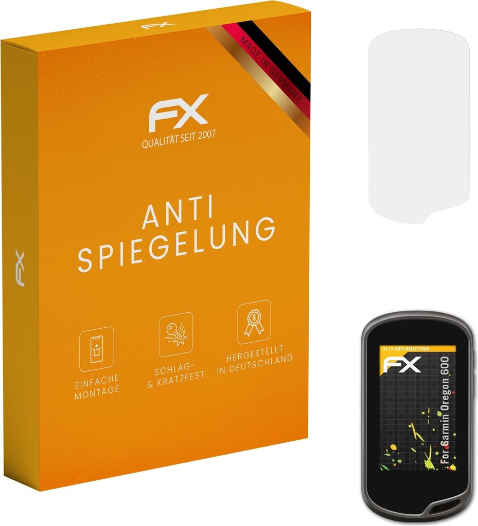 atFoliX FX-Antireflex 3x Schutzfolie kompatibel mit Garmin Oregon 600 Displayfolie