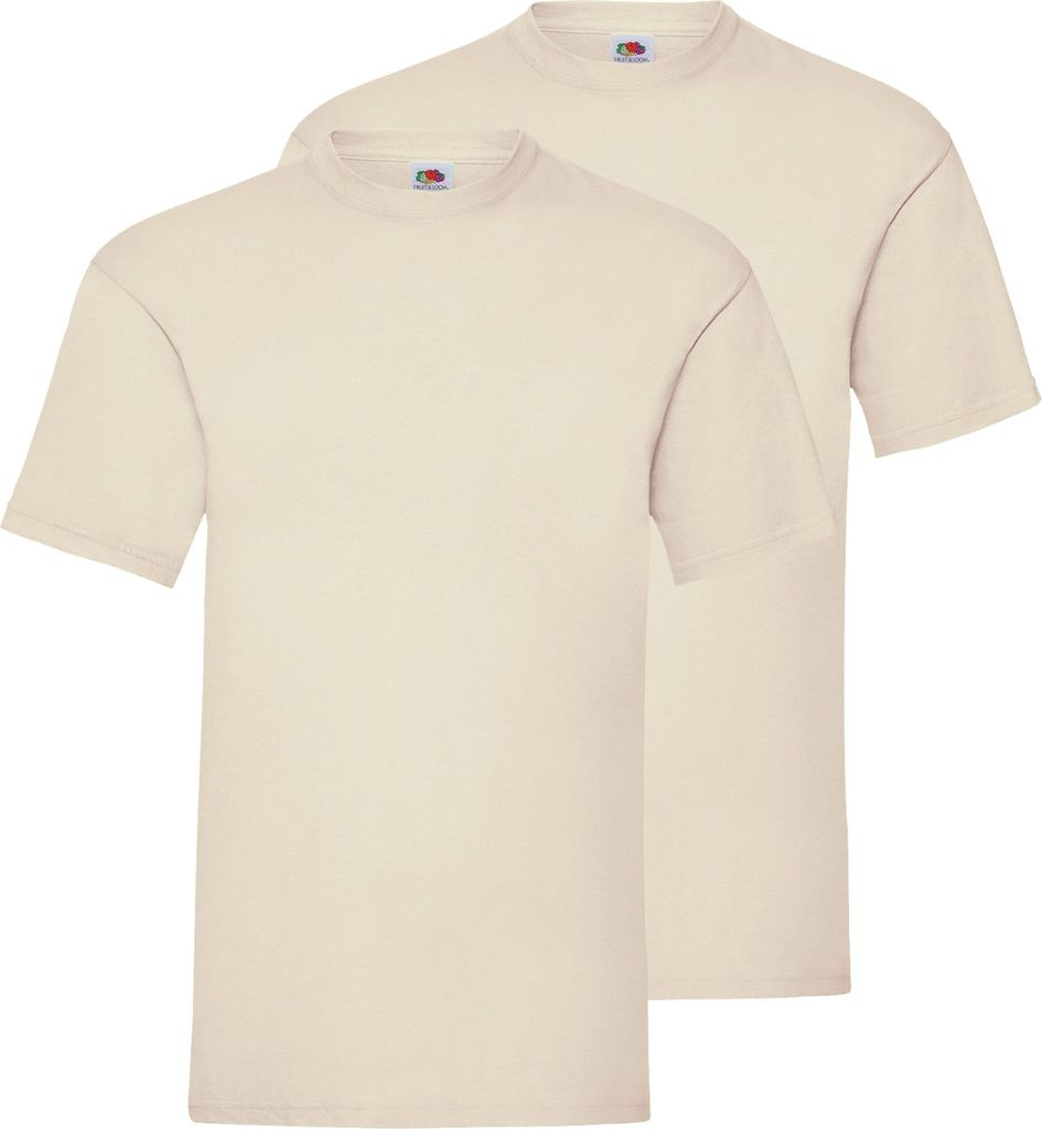 Doppelpack Fruit of the Loom Valueweight T-Shirt + GRATIS MyShirt Stoffbeutel Farbe: natur Größe: 2XL