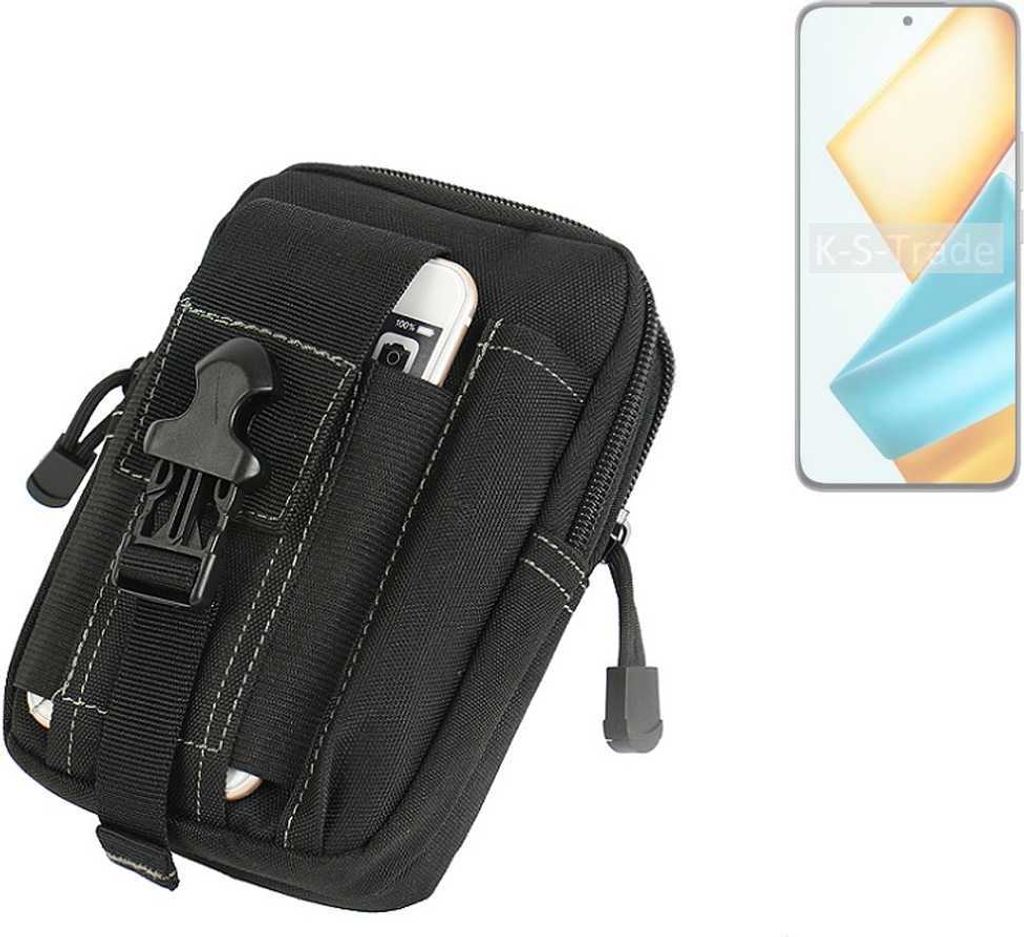K-S-Trade Gürtel Tasche kompatibel mit Honor 90 GT Gürteltasche Holster Schutz Hülle Handy Hülle Smartphone outdoor Handy-Hülle schwarz