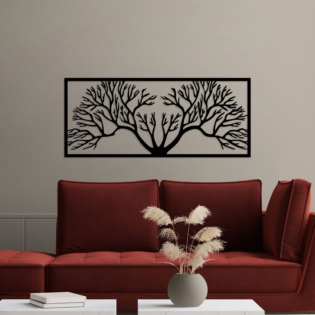 Wallity, Horn- SKL2574, Schwarz, Sonstige Wohndekorationen, 90 x 38 cm, 100% Metall (Dicke: 1