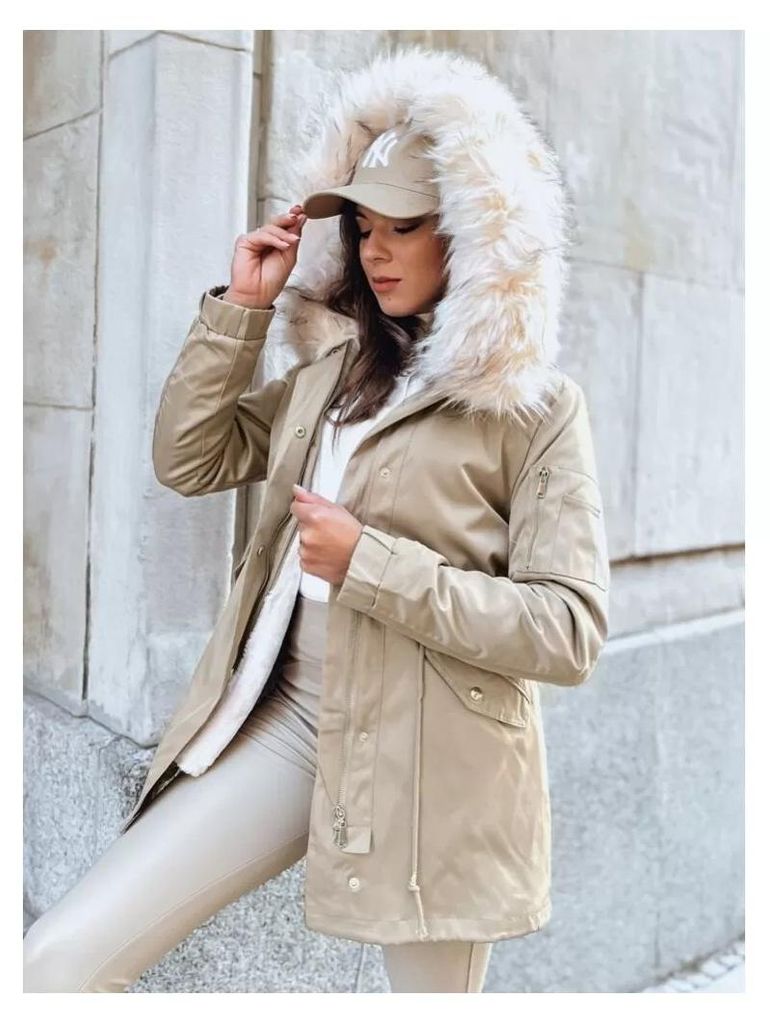 Dstreet. Parka para mujer, color beige, talla L Imagen del producto 