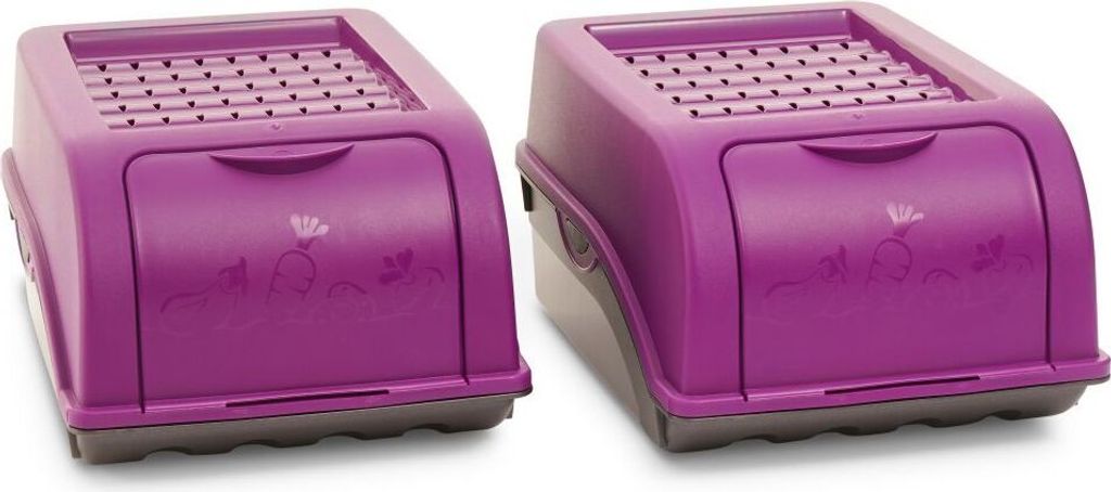 Novaliv Gemüseboxen Kartoffelboxen Vorratsbehälter 3,5l bis 9l (Lila, 2X 3,5l)