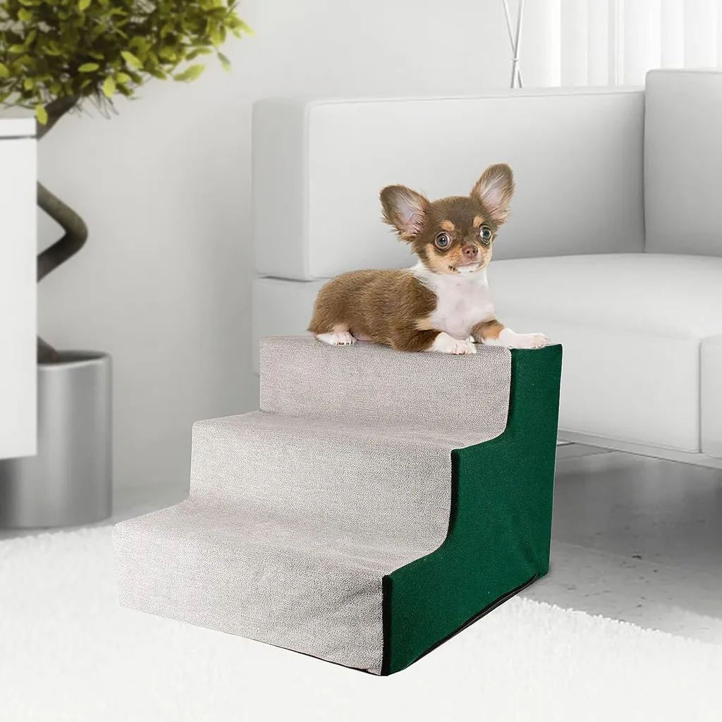 Escalier ergonomique 3 marches déhoussable pour canapé et lit adulte