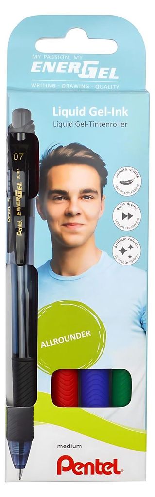 Pentel Liquid Gel-Tintenroller EnerGel-X BL107, 4er Etui Immagine del prodotto 