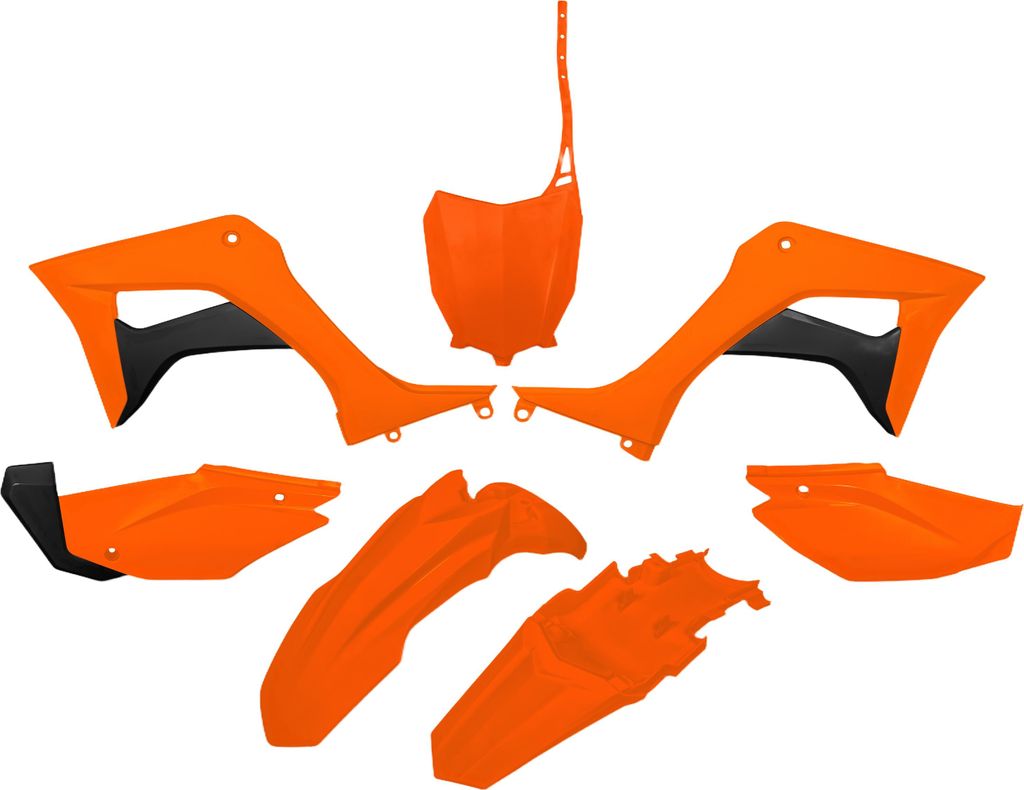 Verkleidungskit UFO PLAST 7-teilig Verkleidungssatz Kunststoff, Farbe:neonorange