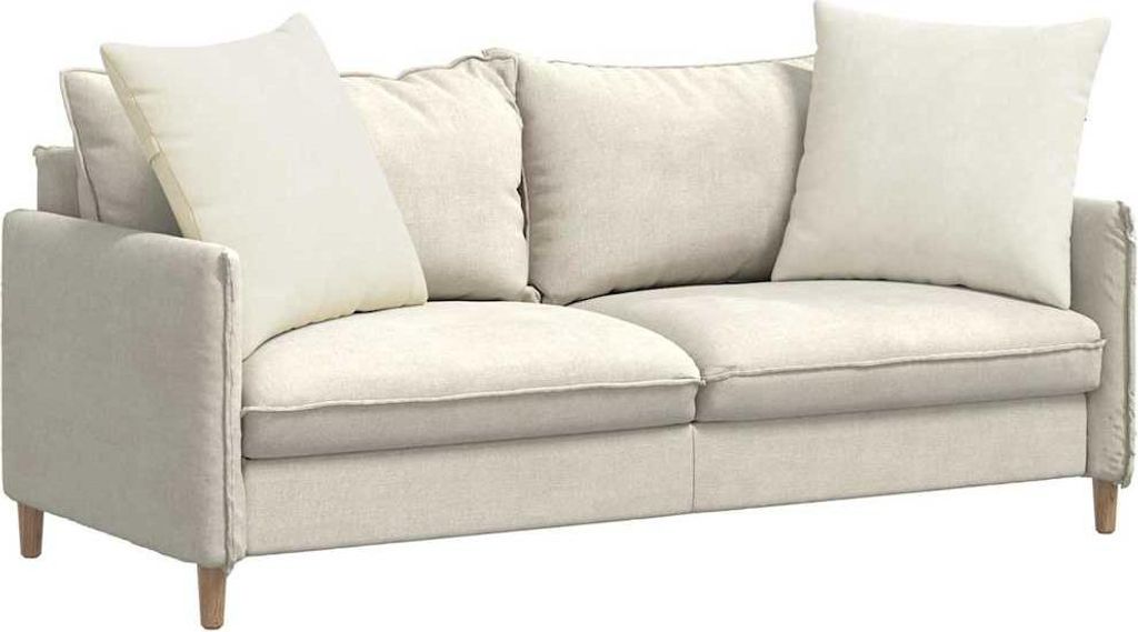 Eleganter Möbel Sofakissen 2 Stück Creme 60 x 60cm Cordstoff - CJG914291 - Gartenmöbelauflagen