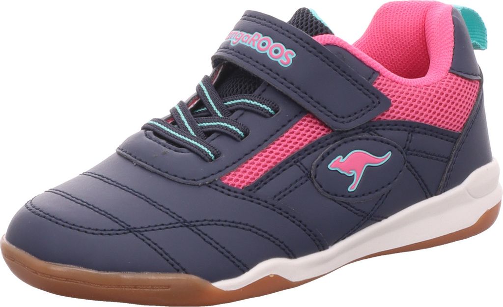 KangaROOS Kinder-Indoorschuh-Sportschuh-Hallenschuh Backyard 2.0 EV Blau-Pink, Farbe:blau, EU Größe:38