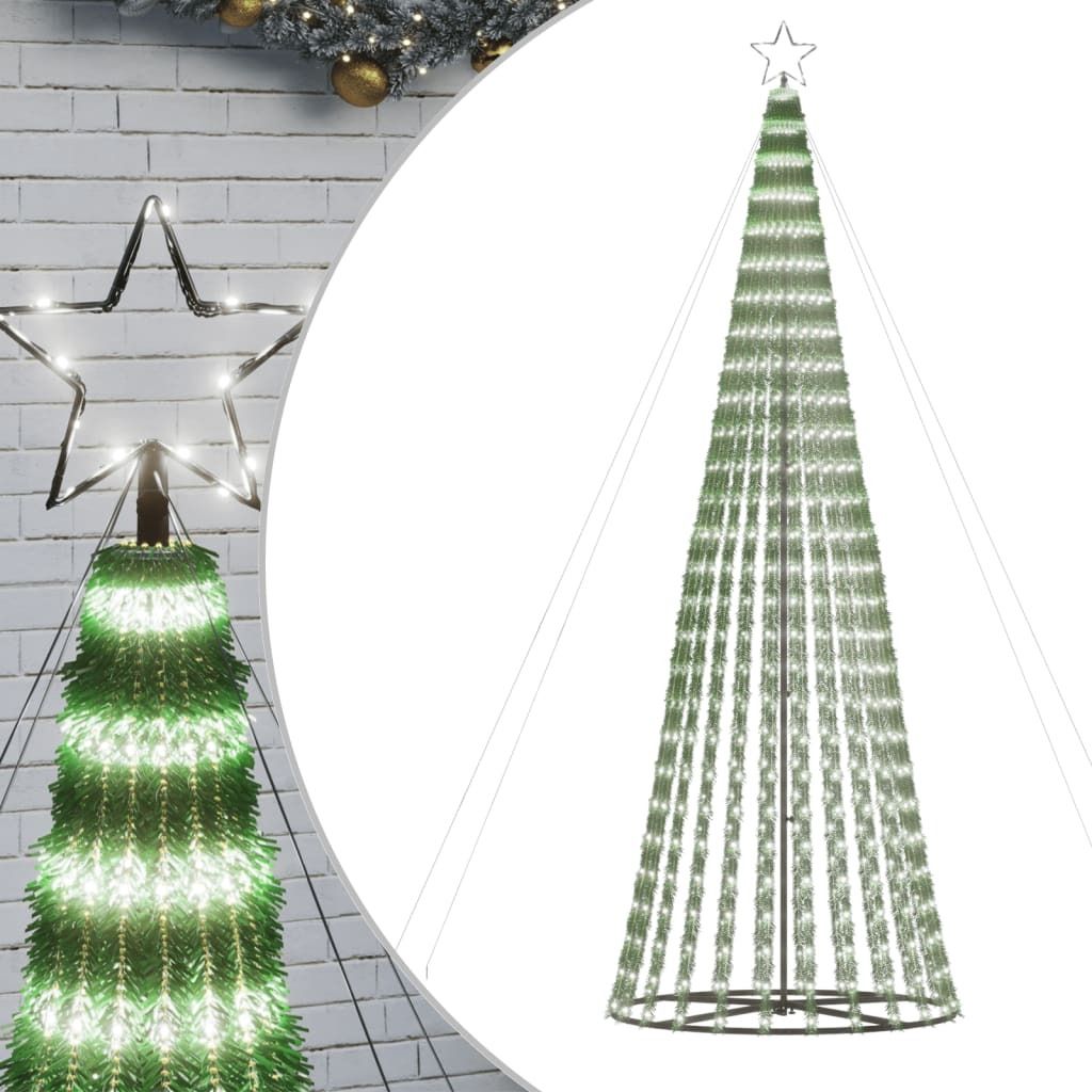 vidaXL Choinka LED 688 diod LED zimna biel 300 cm Zdjęcie produktu 