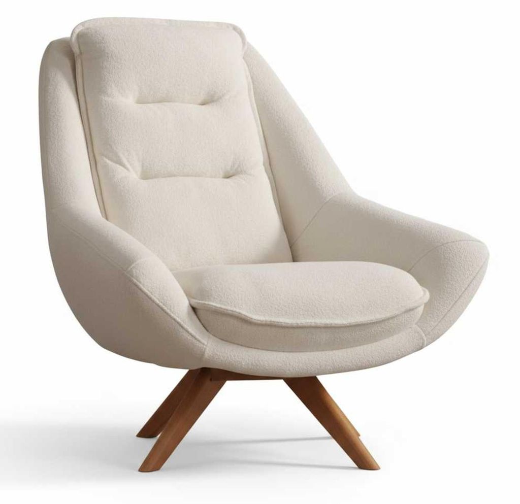 Polstergarnitur 3Sitzer sofa Sessel Stoff Kissen Weiß Modern Elegant