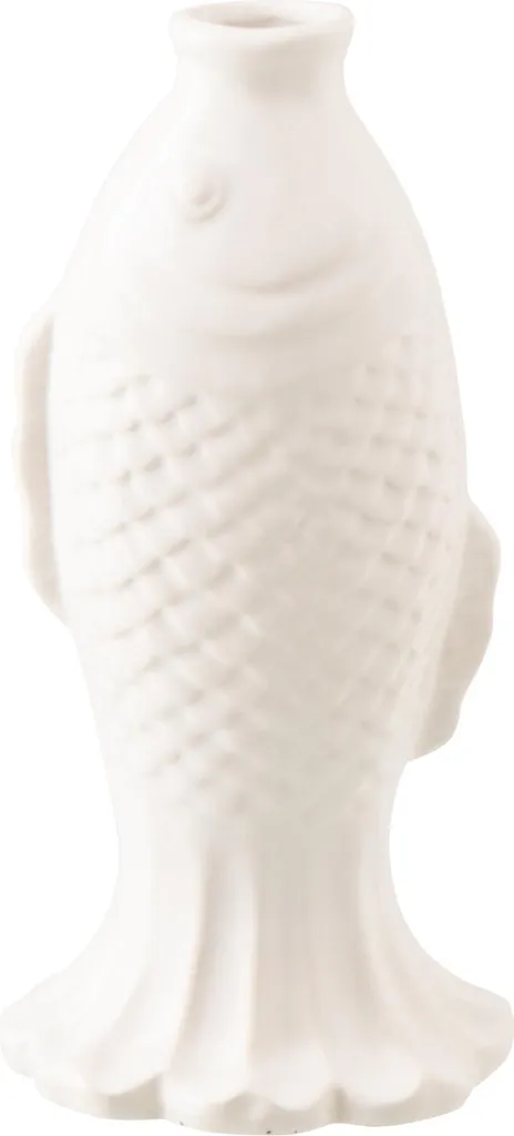 Décoration de Table Originale : Soliflore Poisson Long J-Line Blanc