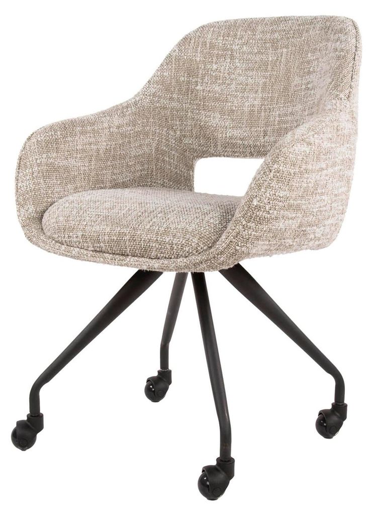 FURNLUX Esszimmerstuhl Spring Creme Und Schwarz 60cm / Hauptfarbe: Beige / Abmessungen: 60 x 84 x 62 cm