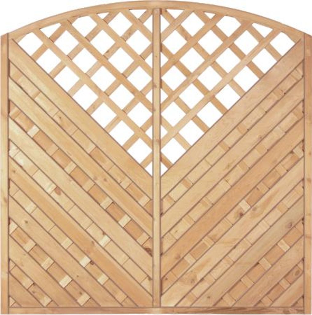 T&J MAXI DIAGONAL RANK Lamellenzaun Diagonal Bogen Rank 180 x 180/160 cm
