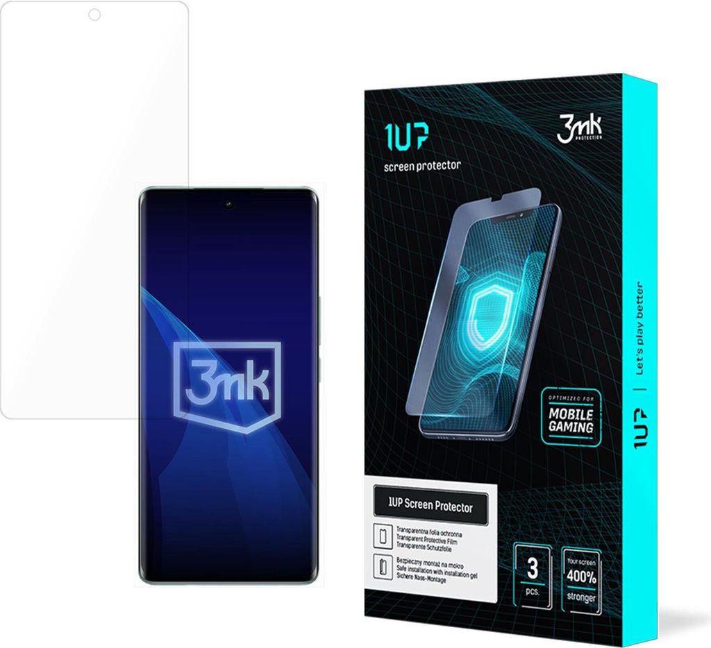 3mk Display Schutzfolie 1UP für Vivo V40e transparent Gaming (3 Stück)