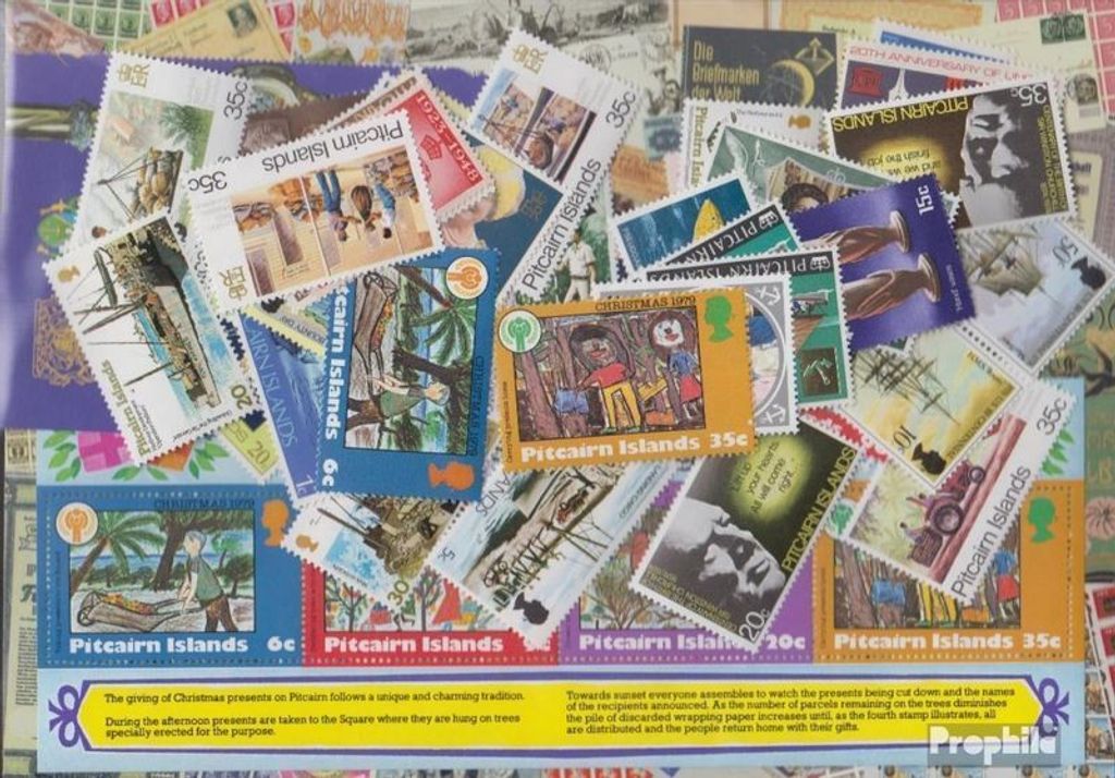 Briefmarken Pitcairn 50 verschiedene Marken