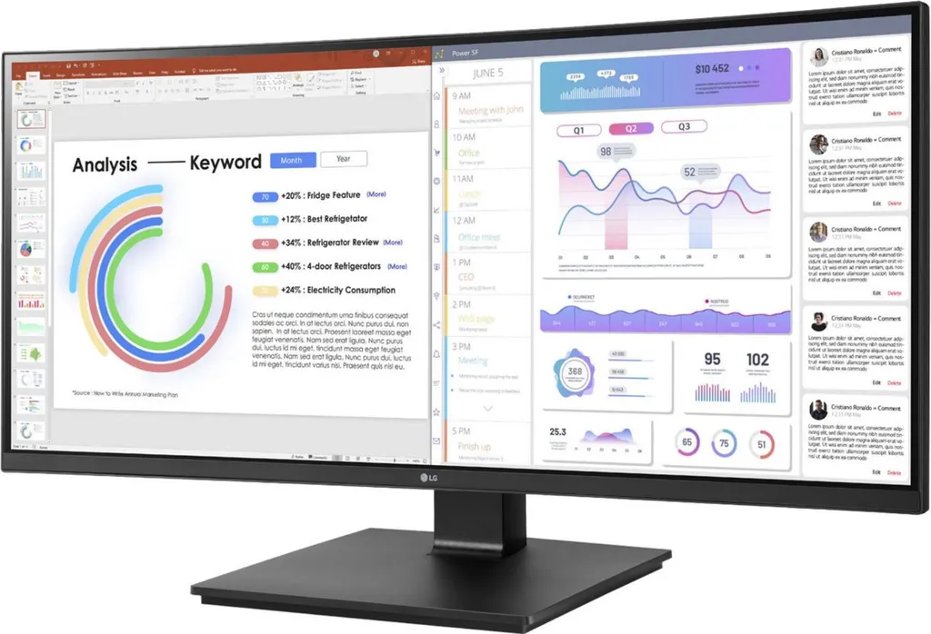 LG 34BA75QE-B Écran 34 pouces idéal pour Télétravail et Multitâche Pro - 11