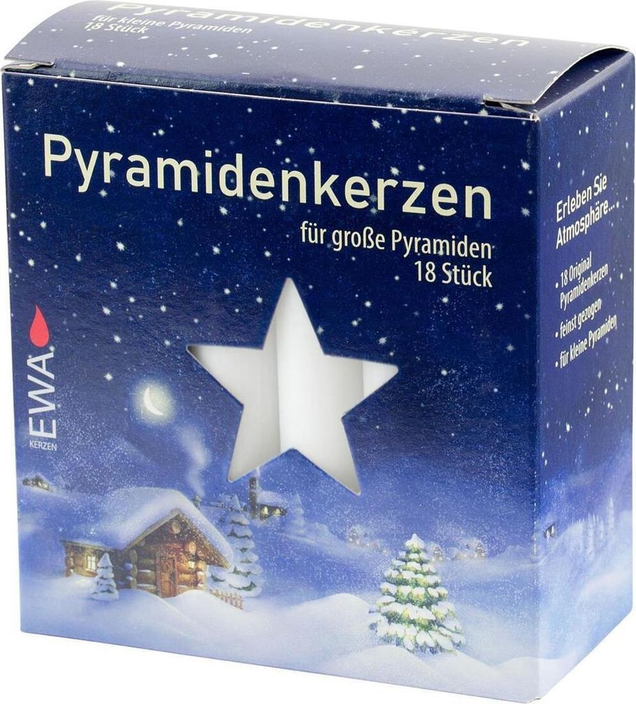 Pyramidová svíčka 18 bílá 18x105mm Obrázek produktu 3