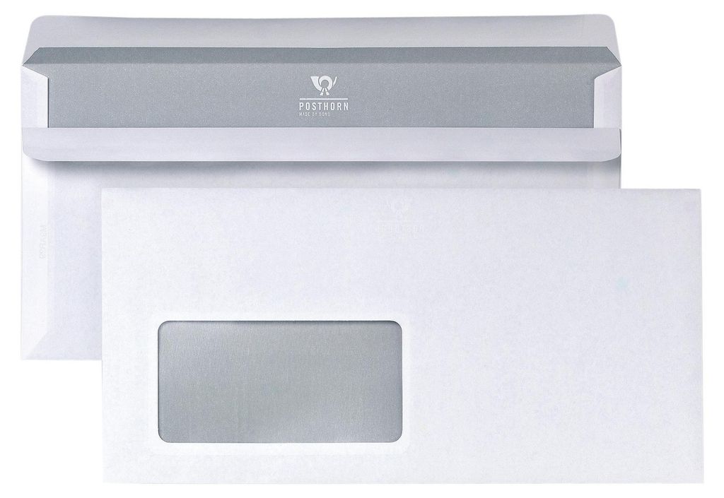 POSTHORN Briefumschlag 02220153 DL mF sk ws 1000 St./Pack. Produktbild 