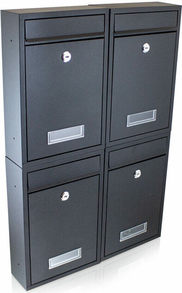 Bituxx Briefkasten klein mit Namensschild Schwarz MS-16848 Produktbild 5