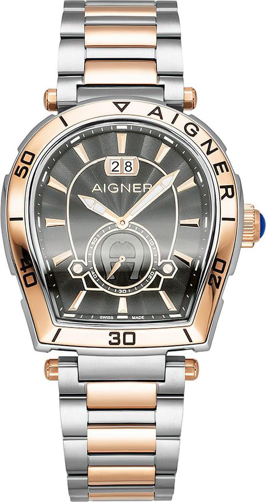 AIGNER Herren Uhr Trapani Silber/Roségold AGW.262006