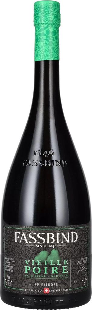Fassbind Vieille Poire, 0,7 l, Brandy, Schweiz, 40%, Fully Produktbild 