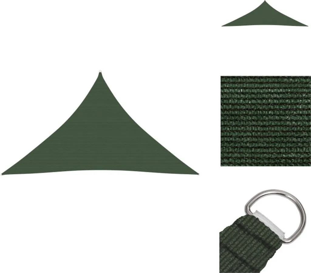 Tenda a Vela Triangolare Verde 4x4x5,8m HDPE vidaXL - Design Esterno