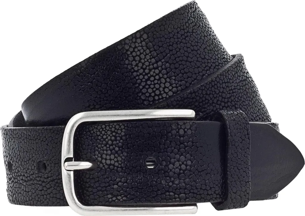 Cintura Vanzetti Full Leather Belt 35mm Nero - Accessorio Business