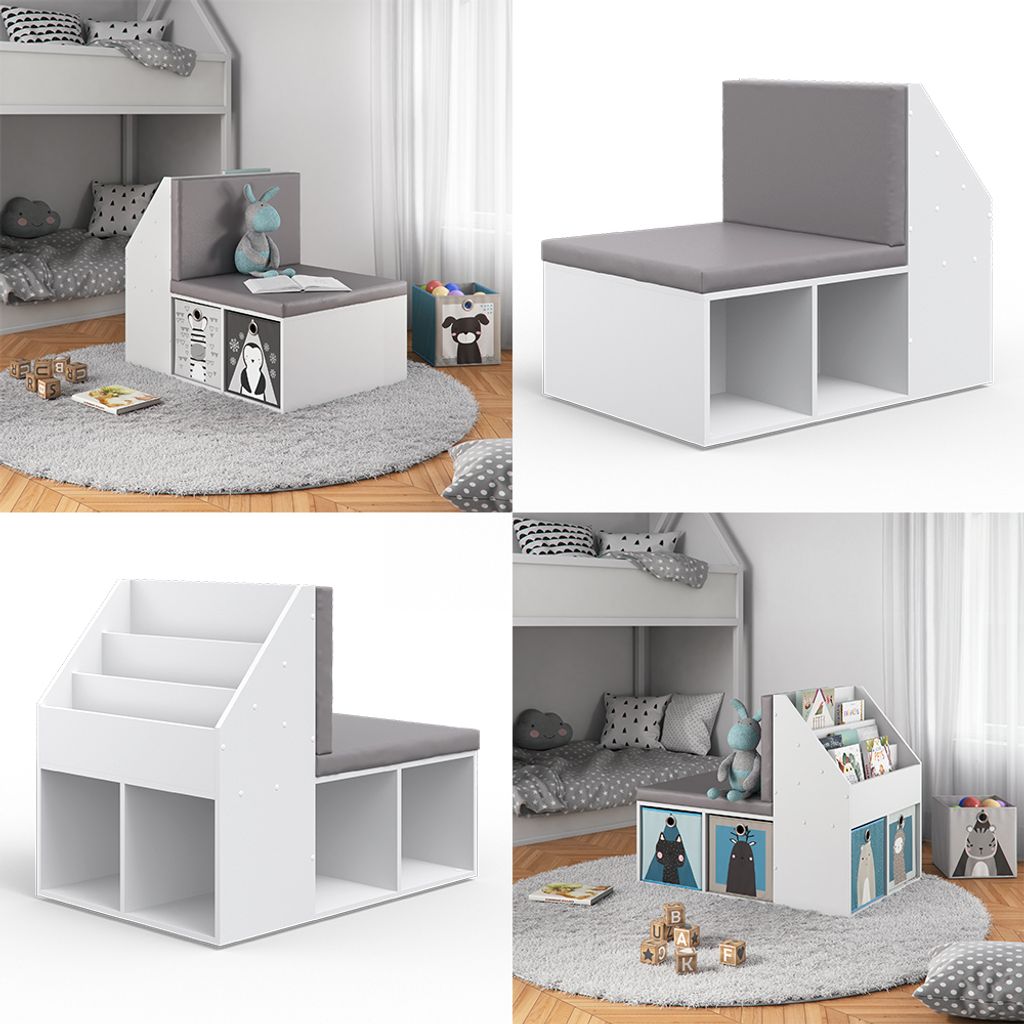Vicco Kinderregal Onix, 97.1 x 78.4 cm, Weiß Produktbild 8