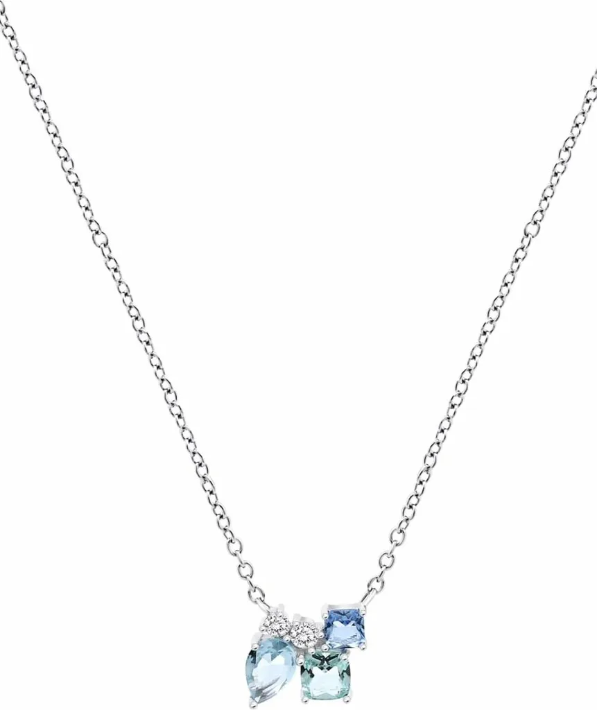 Collana Lotus LP3637-1/1 Argento e Zirconi Azzurri Trend 2024
