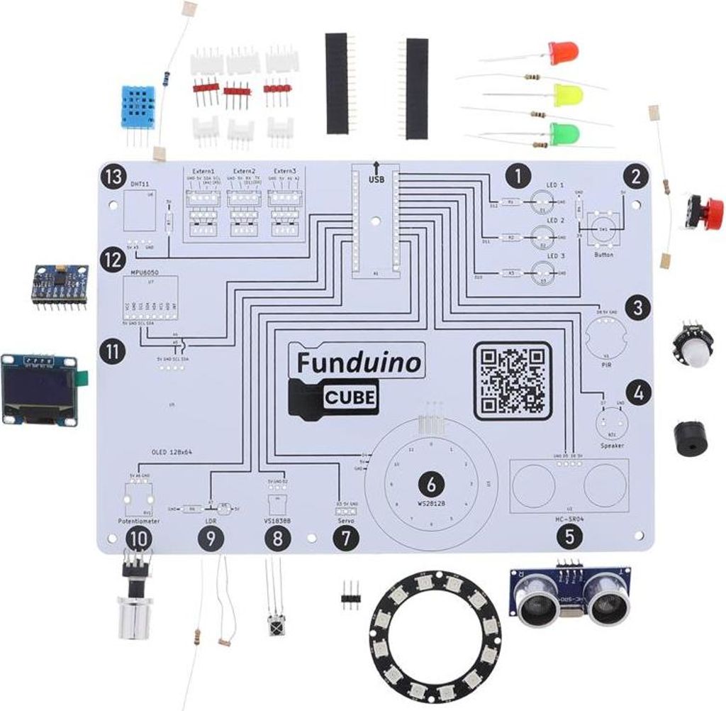 Funduino Cube Lötübung, inkl. Anleitung Ausführung: Mit Platine Sprache: Deutsch