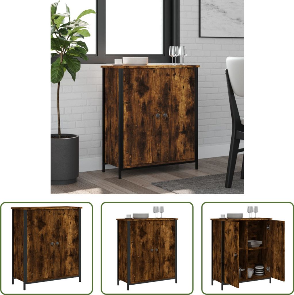 The Living Store Sideboard Räuchereiche 70x30x80 cm Produktbild 