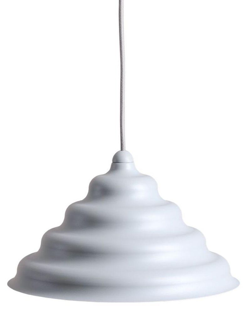 Hängeleuchte Metall Ø 29 cm rund H: max. 220 cm Blaugrau G9 Modern Pendelleuchte