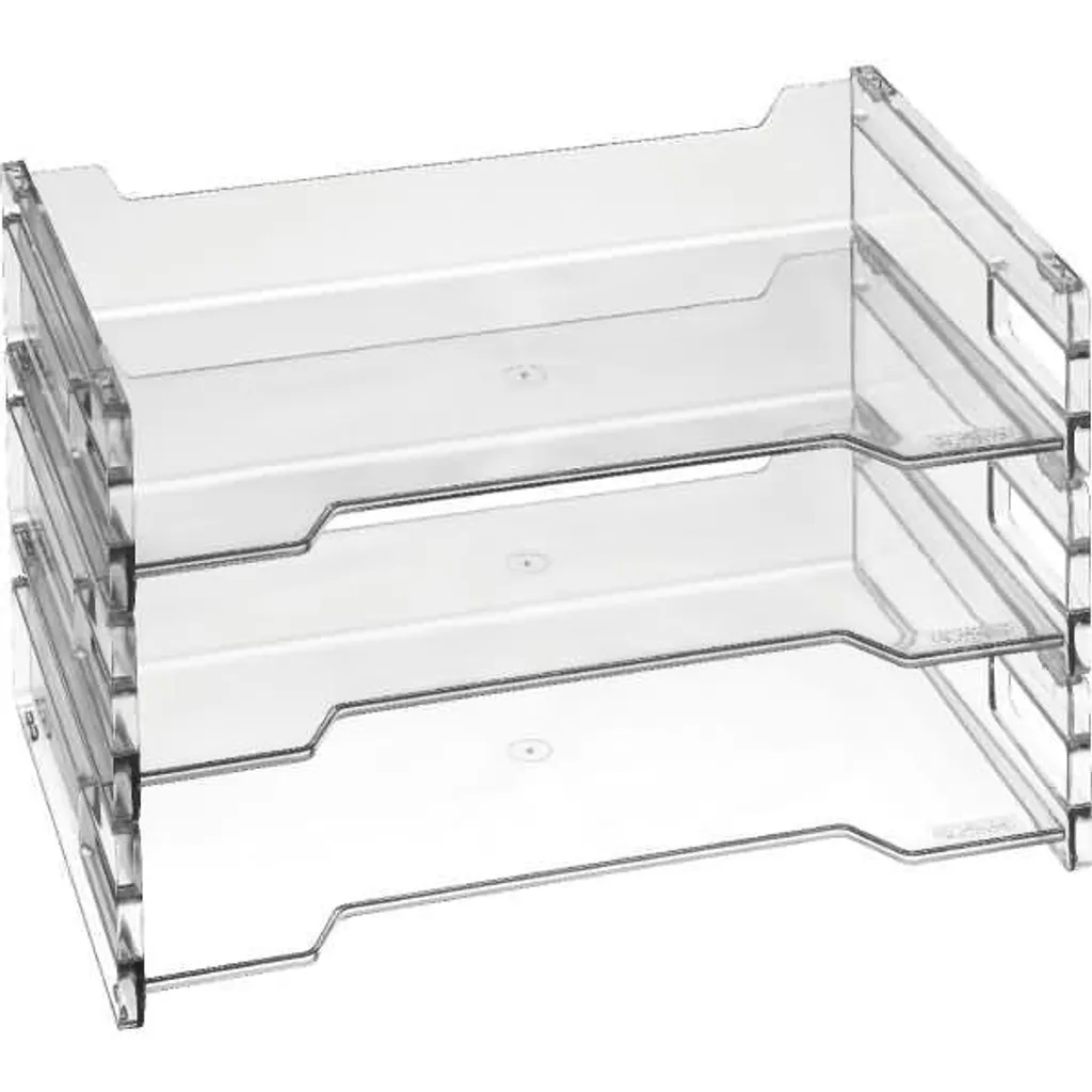 Bac à Documents A4 Horizontal Herlitz en Plastique Transparent Solide