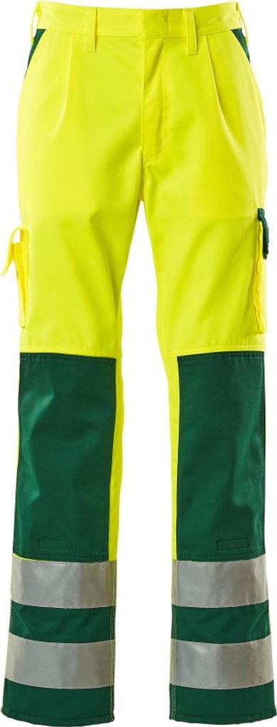 MASCOT 07179-470-1703-82C66, Hosen, Unisex, Grün, Gelb, 82C66, 1280 mm, 82 cm