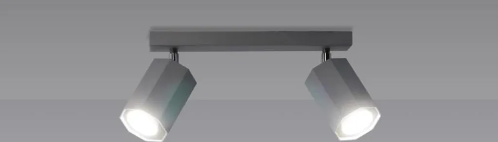 Spot HEX Lampex Gris 2xGU10 : Solution Éclairage Précis Métal Robuste - 3