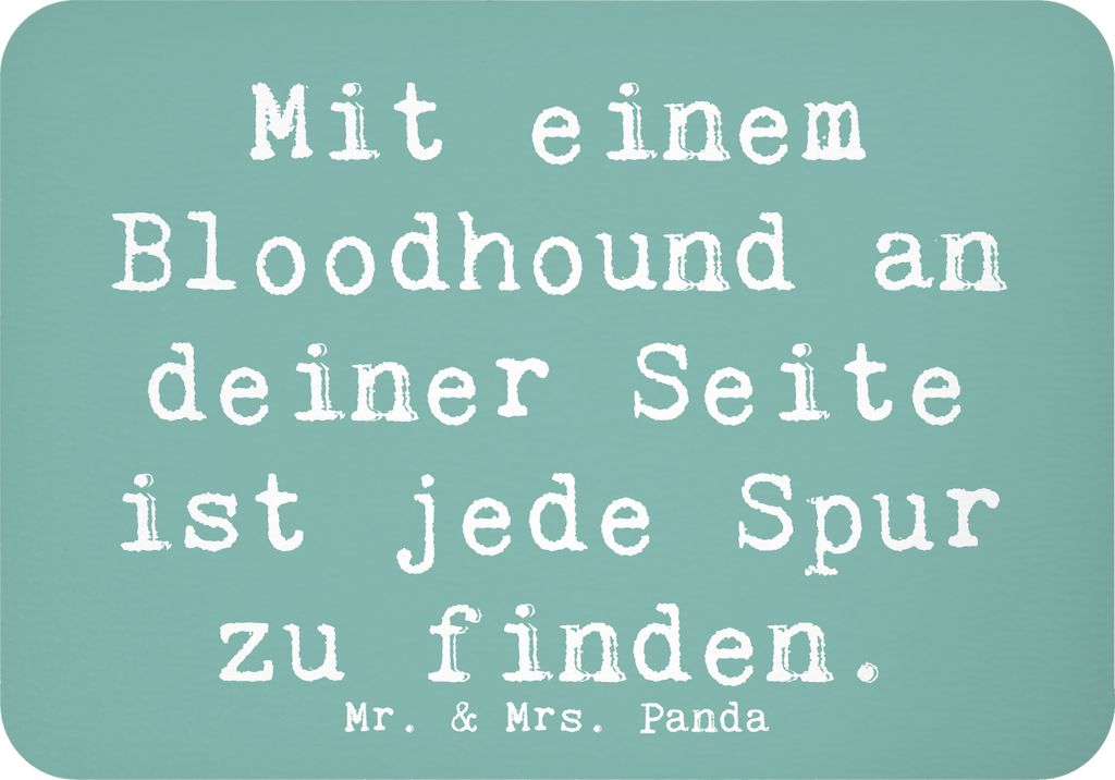 Mr. & Mrs. Panda Magnet Spruch Bloodhound Spur - Meeresbrise - Geschenk, whiteboardmagnet, Hundeerziehung, zettelhalter, Hunderassen Charakter, Not...