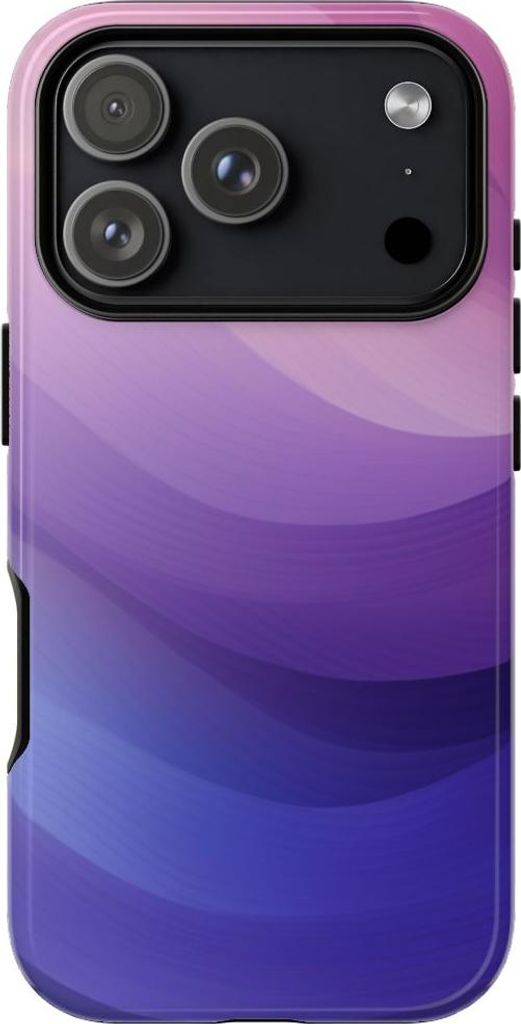 Lila Farbverlauf mit abstrakten Wellen – Hülle Kompatibel mit iPhone 17 Pro