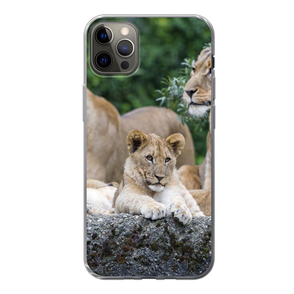 MuchoWow Handyhülle Schutzhülle Hülle für iPhone 13 Pro Max Löwen - Tiere - Jungtiere Silikon Softcase Handy Hülle - Mobiltelefon