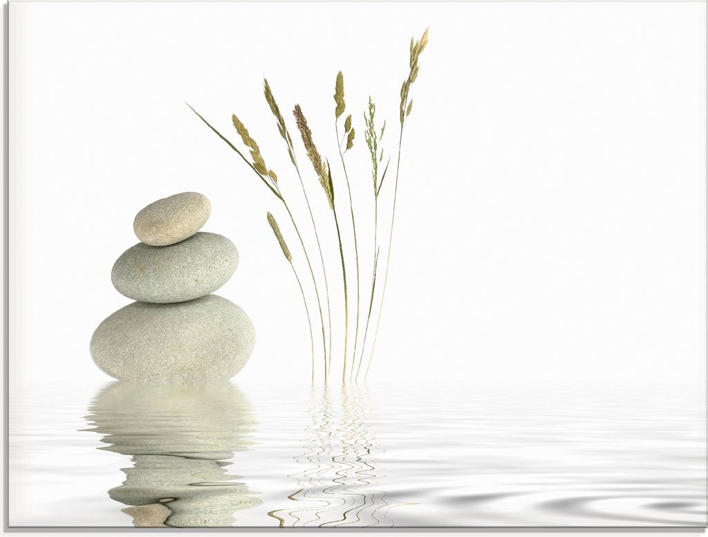 ARTland Glasbild Zen Friede Größe: 60x45 cm Produktbild 
