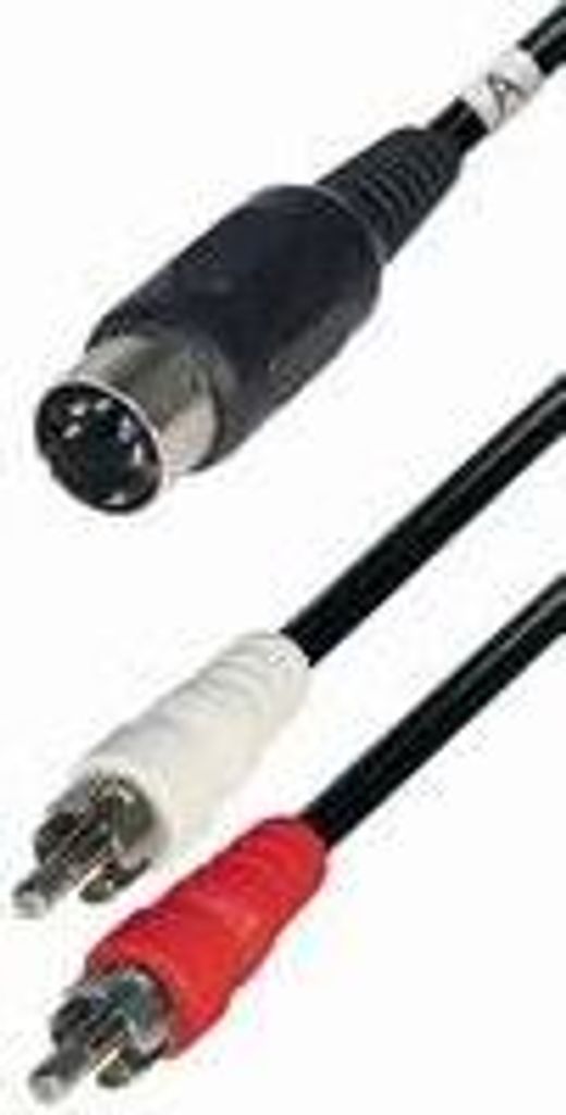 Audio-Video-Kabel, 5-pol DIN Stecker an 2 Cinch Stecker, 1,5m, Good Connections