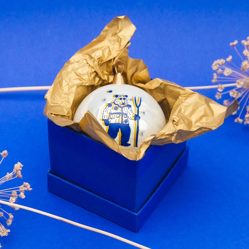 Weihnachtskugel Christbaumkugel «Bär», set «Malanka», kunsthandwerk