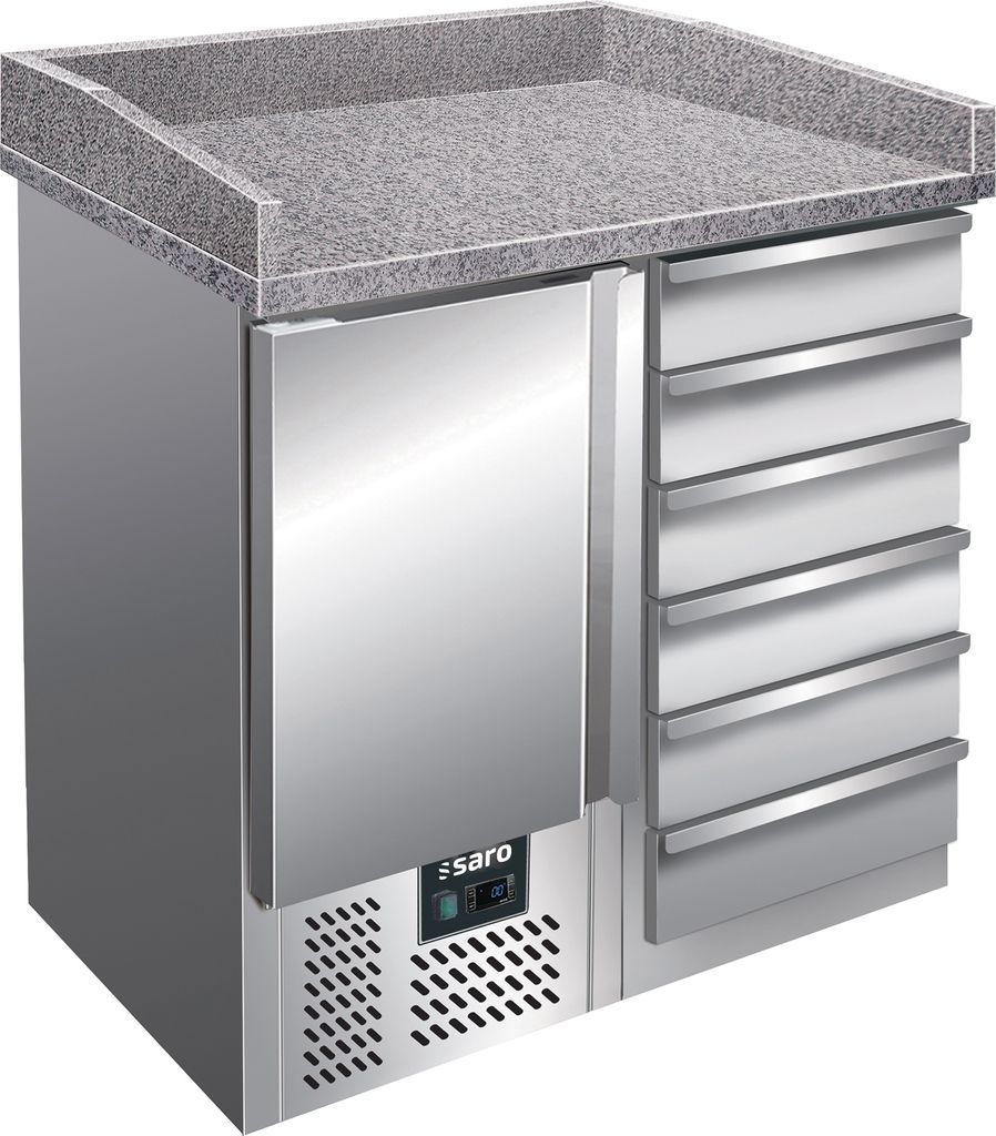Saro Pizzatisch Mit Schubladen Modell Pz 4001, Maße: B 955 X T 700 X H 1020