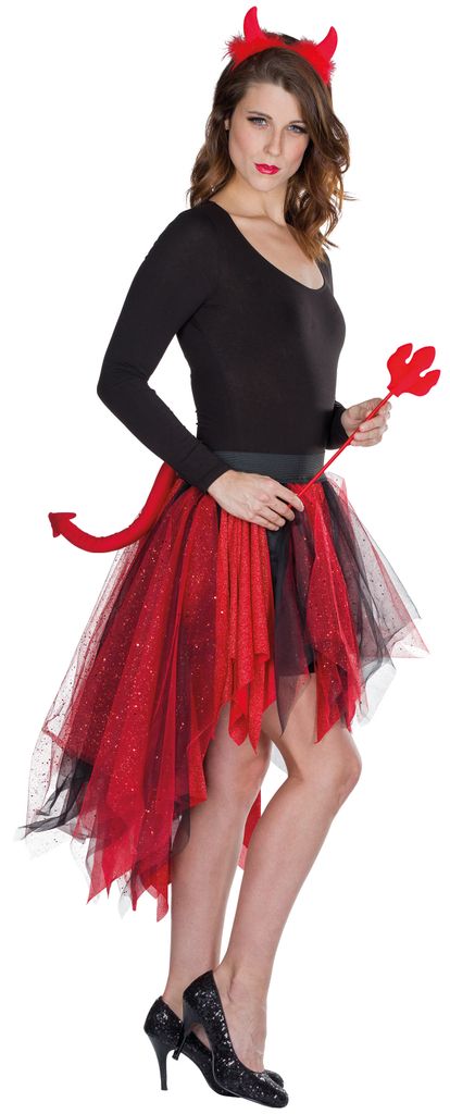 Tüllrock Teufel - für Halloween Kostüm Damen Produktbild 