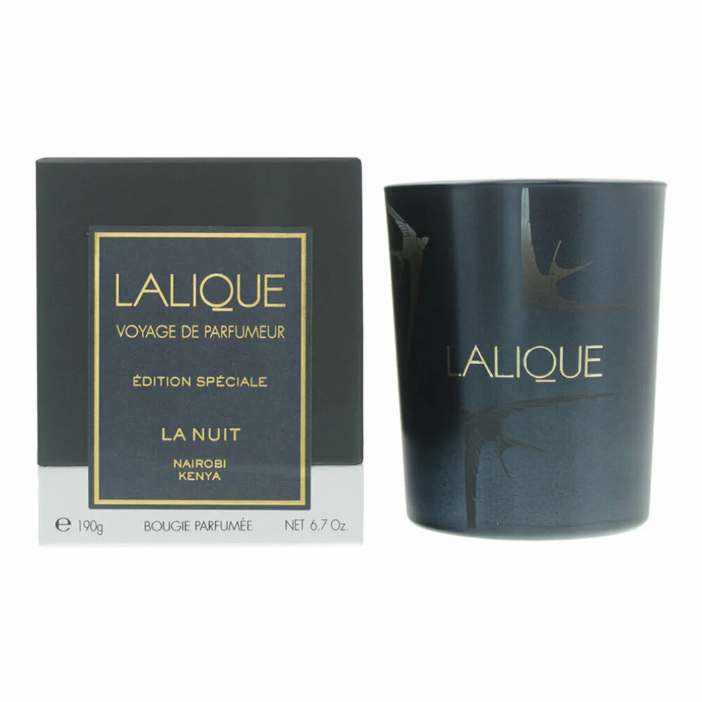 Bougie Déco Lalique La Nuit Nairobi 190g Idéale pour Soirée Cocooning