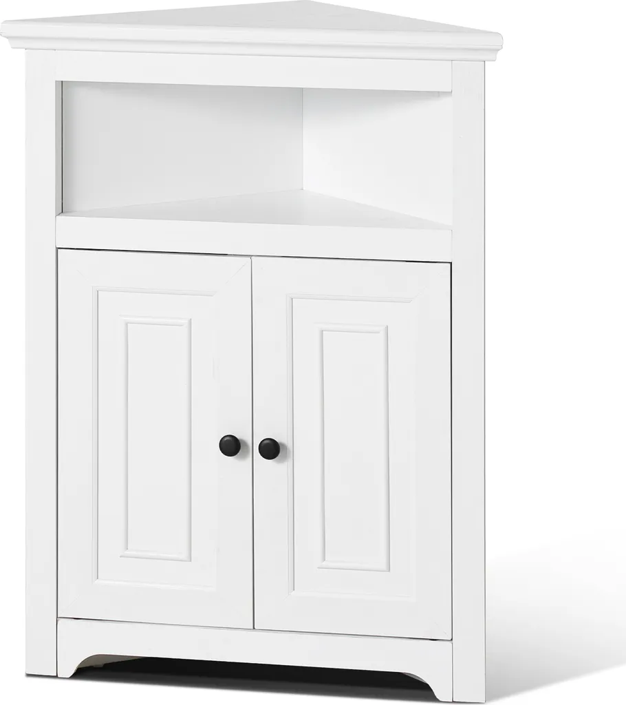 SucceBuy Mobiletto Angolare Moderno Bianco 81cm | Arredo Cucina e Bagno
