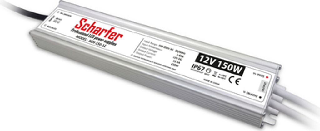 Scharfer hermetisch Netzteil 150W 12V IP67 12.5A universal Produktbild 