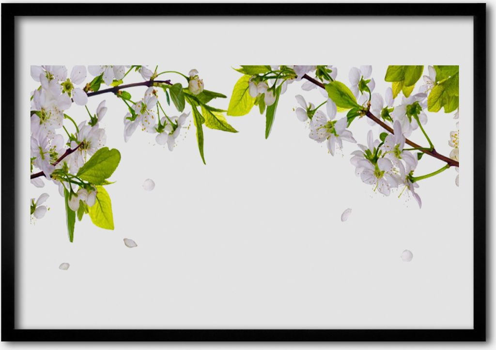 Bild 100x70 MDF-Rahmen Wandkunst Flocken Natur Produktbild 