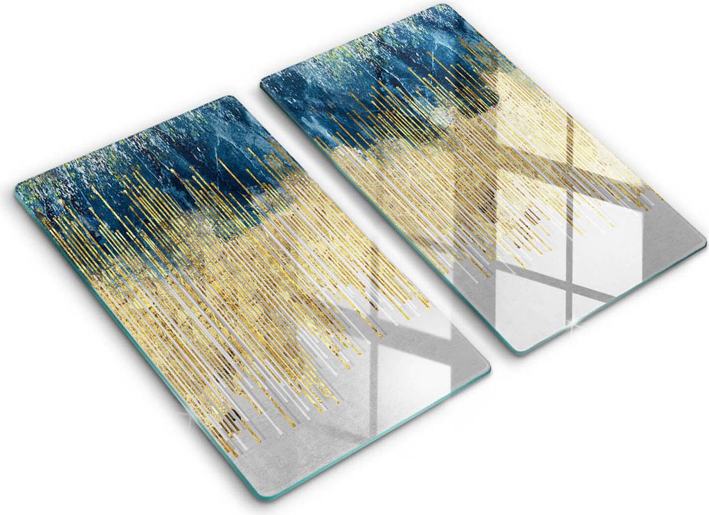 Abdeckung Glas - Küchenabdeckung - 2x30x52 cm - Abdeckplatte -Designer-Abstraktion